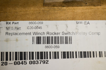 Cycle Country 8600-059, 20-0045, C20-0045 Winch Rocker Switch Relay Kit NOS