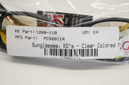 New PCS KD's Sunglasses Clear Colored UV 400 NOS