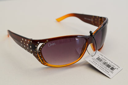 New PCS Chix Passion Brown Grey Sunglasses UV 400 NOS