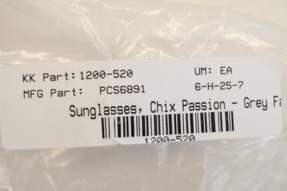 New PCS Chix Passion Brown Grey Sunglasses UV 400 NOS