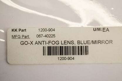 New EKS Brand Go-X Anti-Fog Lens Blue Mirror NOS