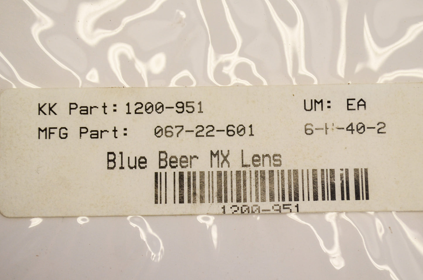 New EKS Brand Blue Beer MX Lens NOS