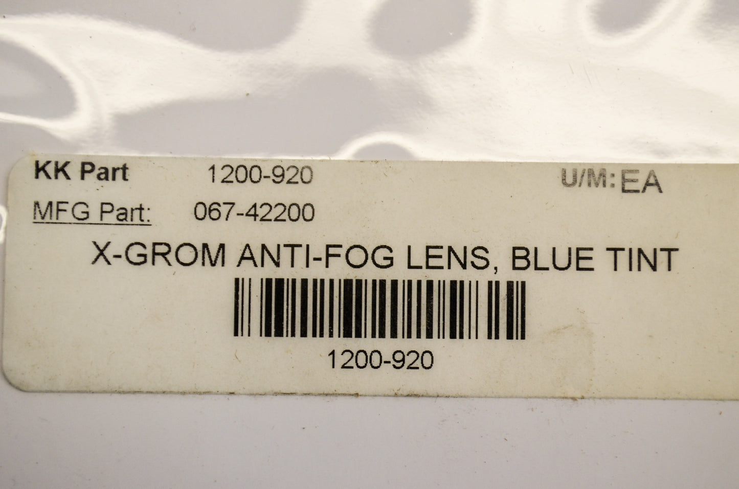 New EKS Brand X-Grom Youth Anti-Fog Lens Blue Tint NOS