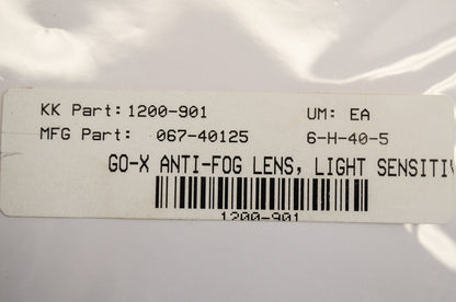 New EKS Brand Go-X Anti-Fog Light Sensitive Lens NOS