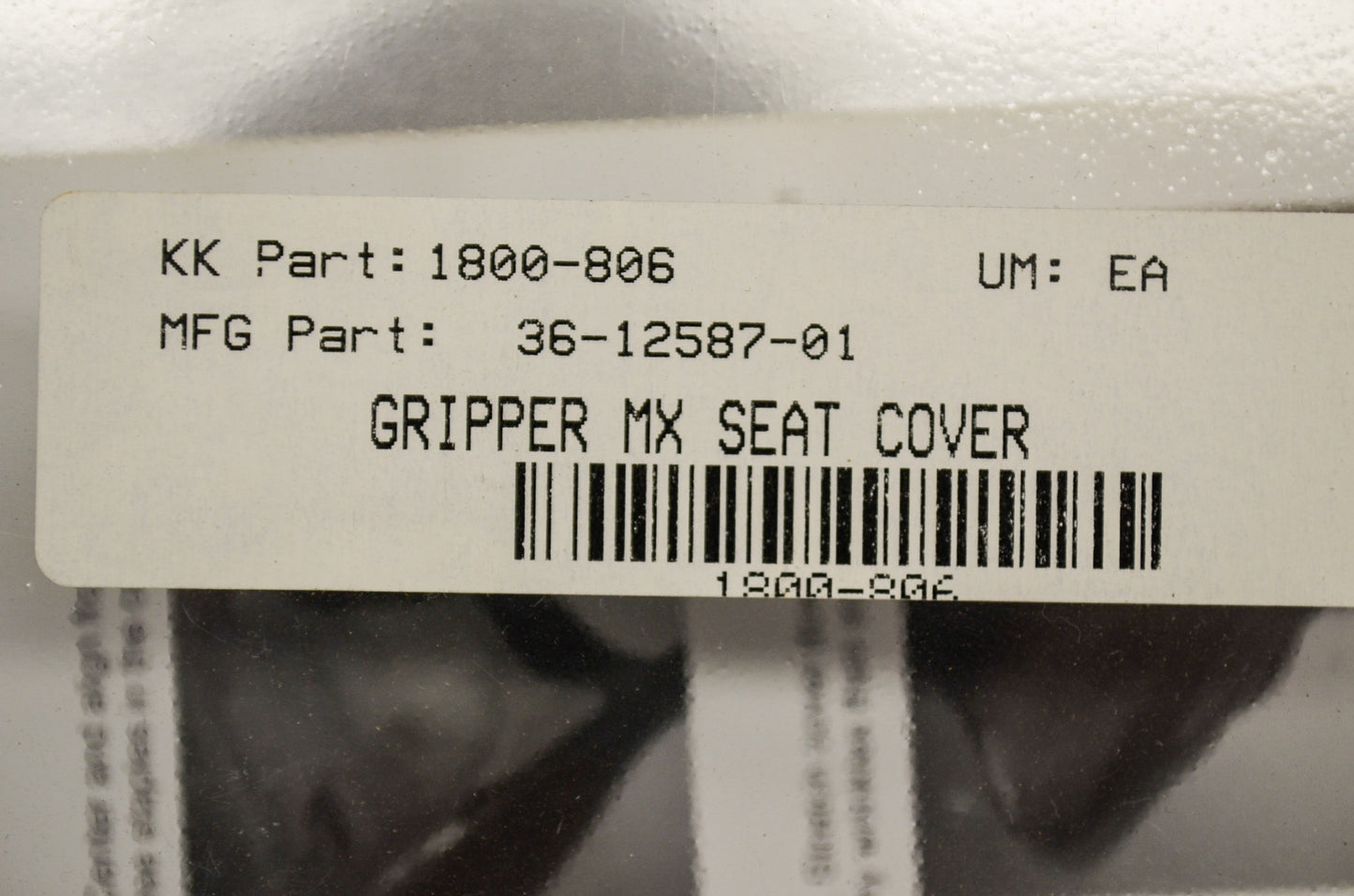 Gripper MX Seat Cover Black NOS