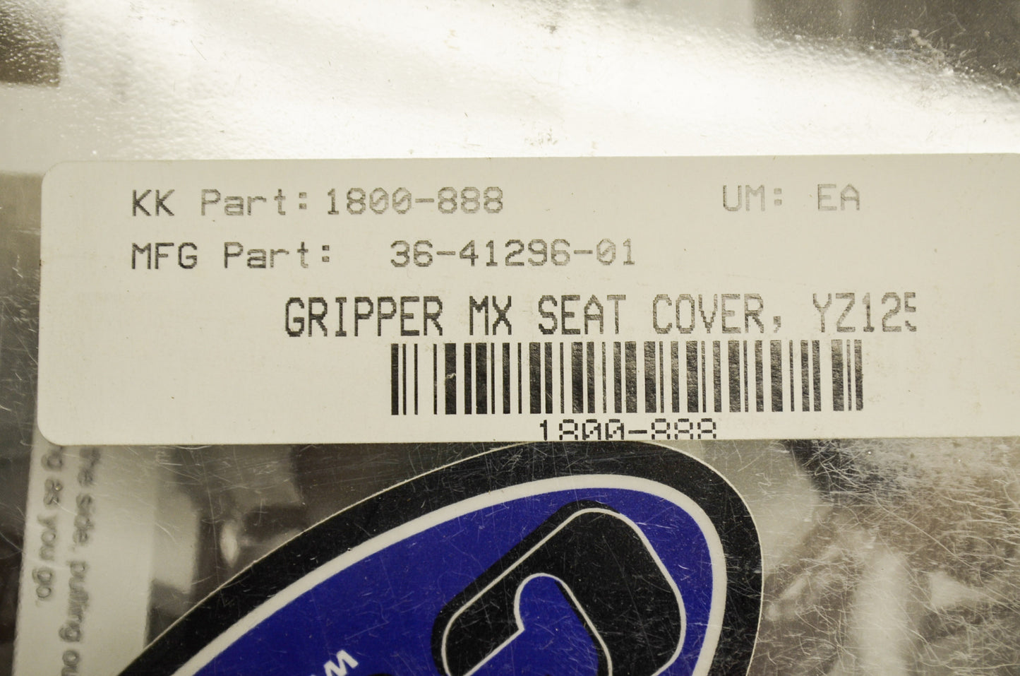 Cycle Works 1800-888, 36-41296-01 Gripper MX Seat Cover Black NOS