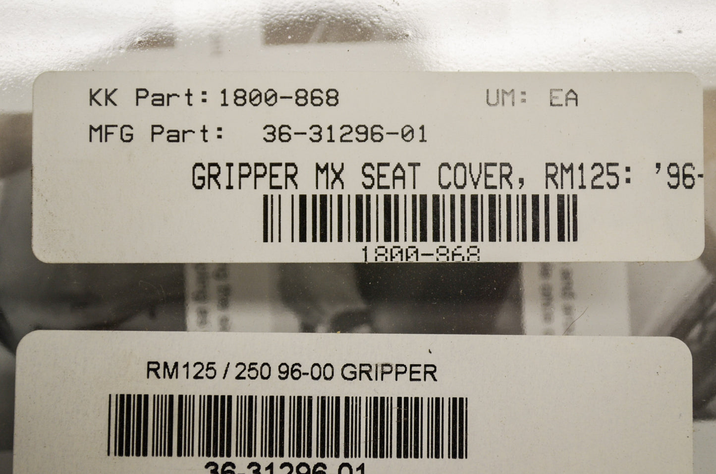 Gripper MX Seat Cover Black NOS