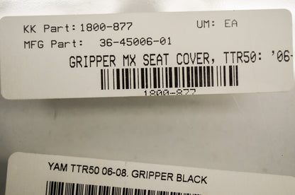 QuadWorks 1800-877, 36-45006-01 Gripper MX Seat Cover Black NOS