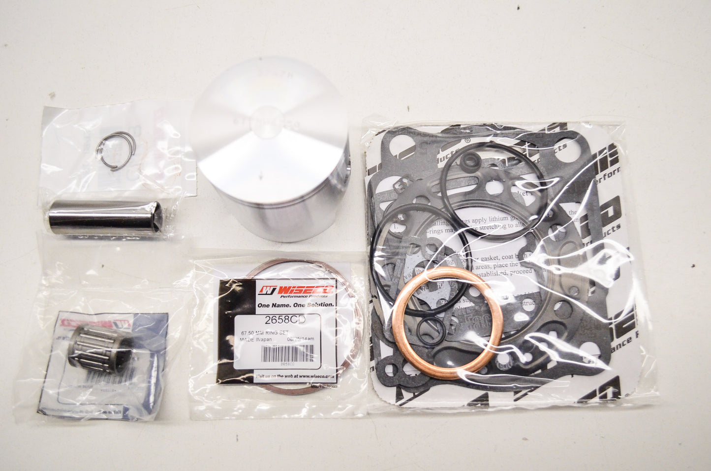 New Wisecoe Forged Piston Kit 67.5mm 93-01 Kawasaki KX250