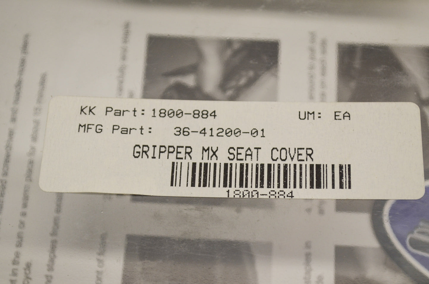 QuadWorks 1800-884, 36-41200-01 Gripper MX Seat Cover Black NOS