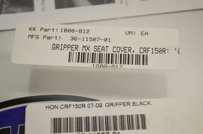 QuadWorks 1800-812, 36-11507-01 Gripper MX Seat Cover Black NOS