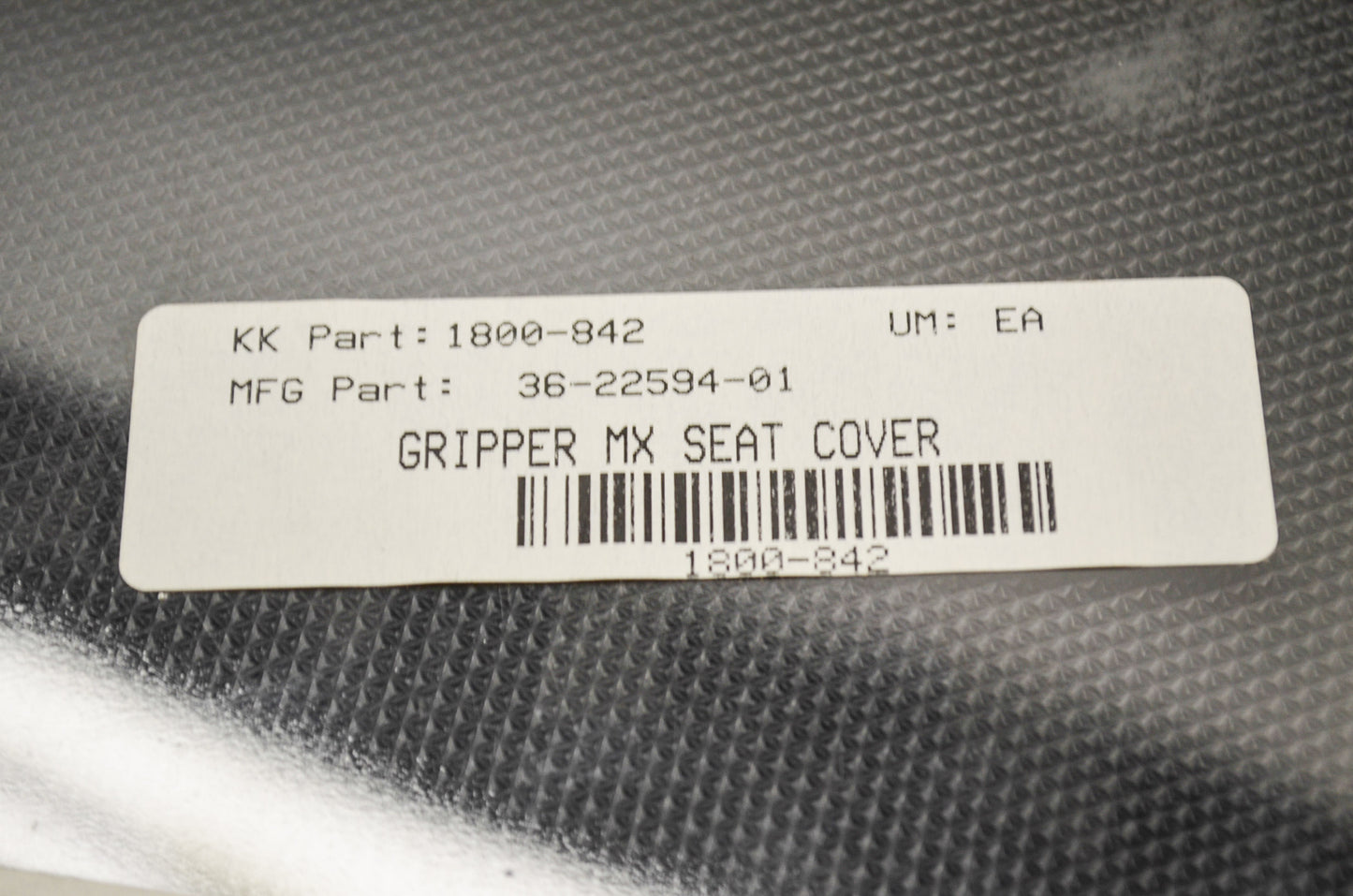 QuadWorks 1800-842, 36-22594-01 Gripper MX Seat Cover Black NOS