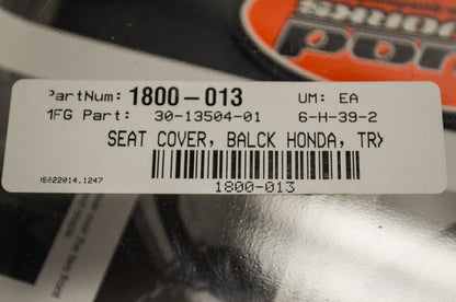 QuadWorks 1800-013, 30-13504-01 Seat Cover Black NOS