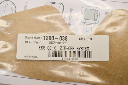 New EKS Brand Go-X Zip-Off System NOS