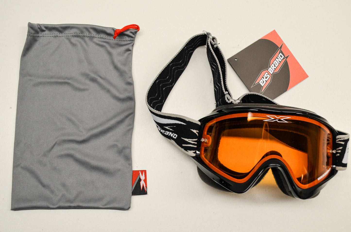 New EKS Brand X-Brand Snow-X Goggles Black NOS