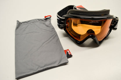 New EKS Brand X-Brand Snow-X Goggles Black NOS