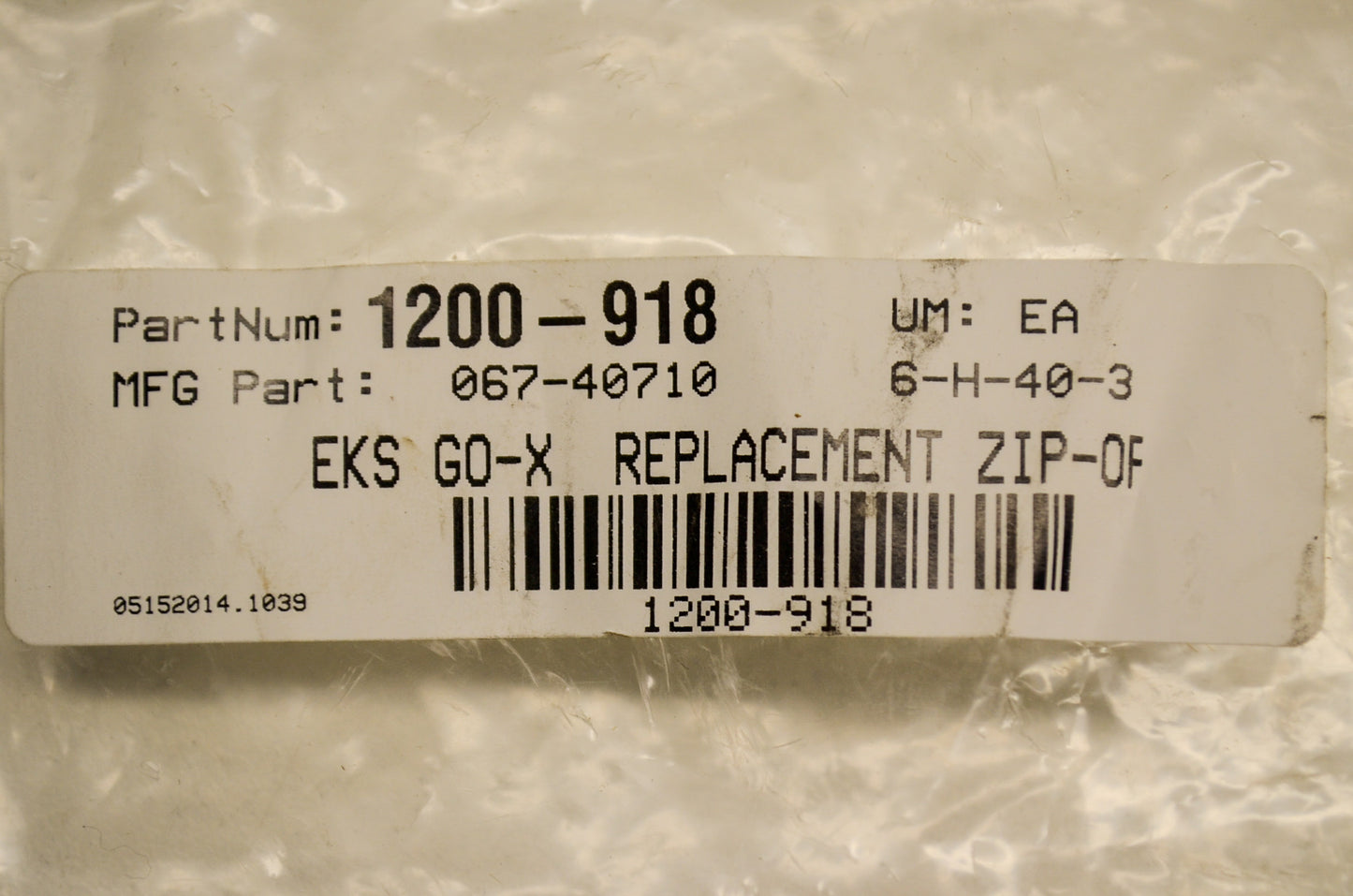 Go-X Replacement Zip-Off Roll Qty 12 NOS