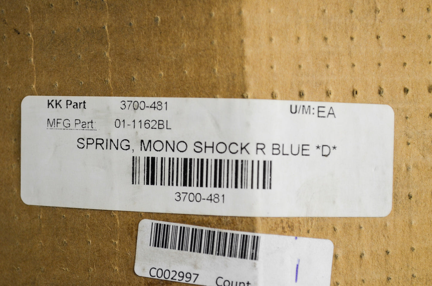Rear Shock Spring Blue NOS