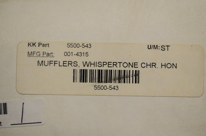 Whispertone Chrome Muffler Kit NOS