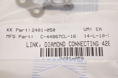 Diamond Chain Co. 2401-050, C-44867CL-16 Connecting Link 428 NOS