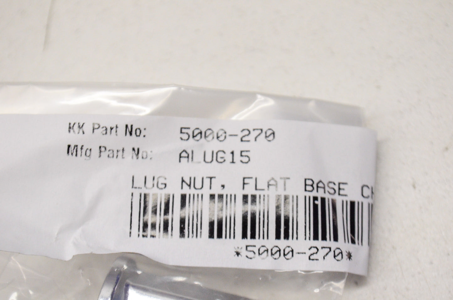 ITP 5000-270, ALUG15 Flat Base Chrome Lug Nuts 10mmx1.25 QTY 2 NOS