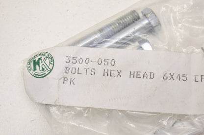 KK 3500-050 Hex Head Bolts 6x45 Qty 3 NOS