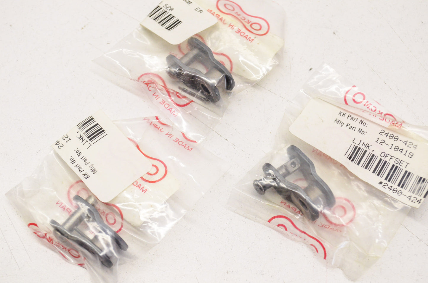 New KK Motorcycle Offset Link 520 QTY 3 NOS