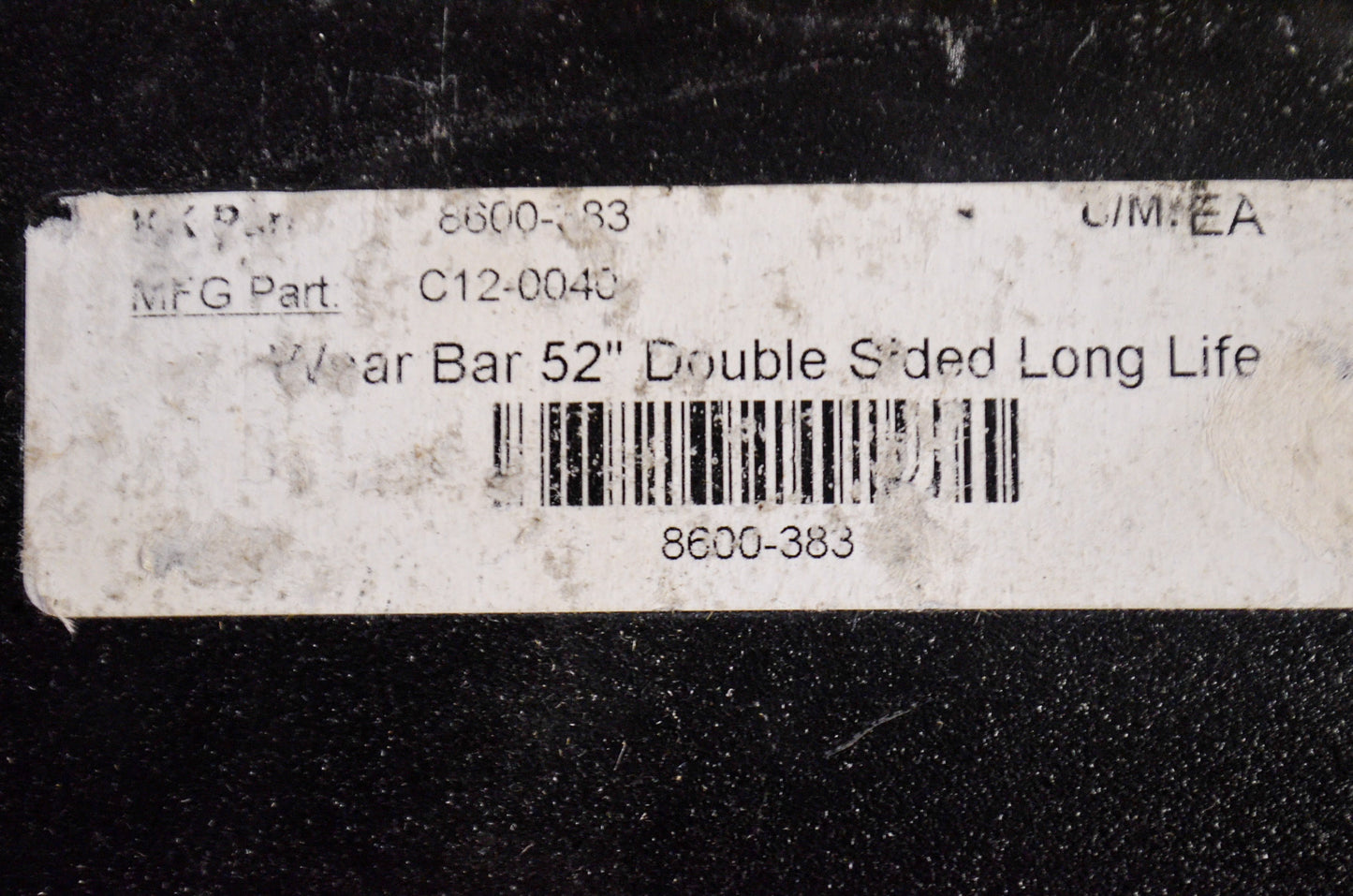Double Sided Wear Bar 52' NOS