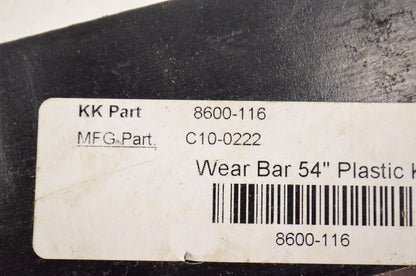 Wear Bar 54' Plastic NOS