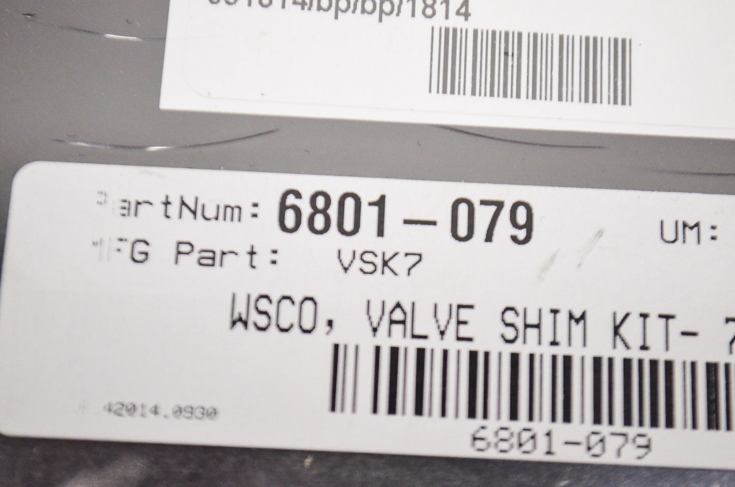 Valve Shim Kit NOS