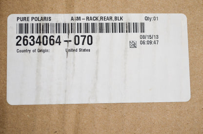 OEM Polaris 2634064-070 Black Rear Rack Assembly NOS