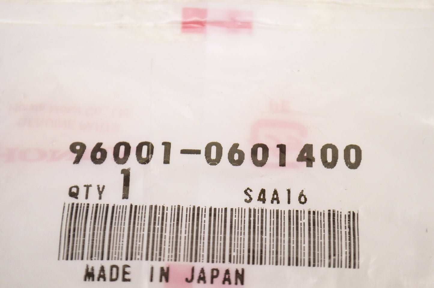 OEM Honda 96001-0601400 Flange Bolt 6X40 NOS