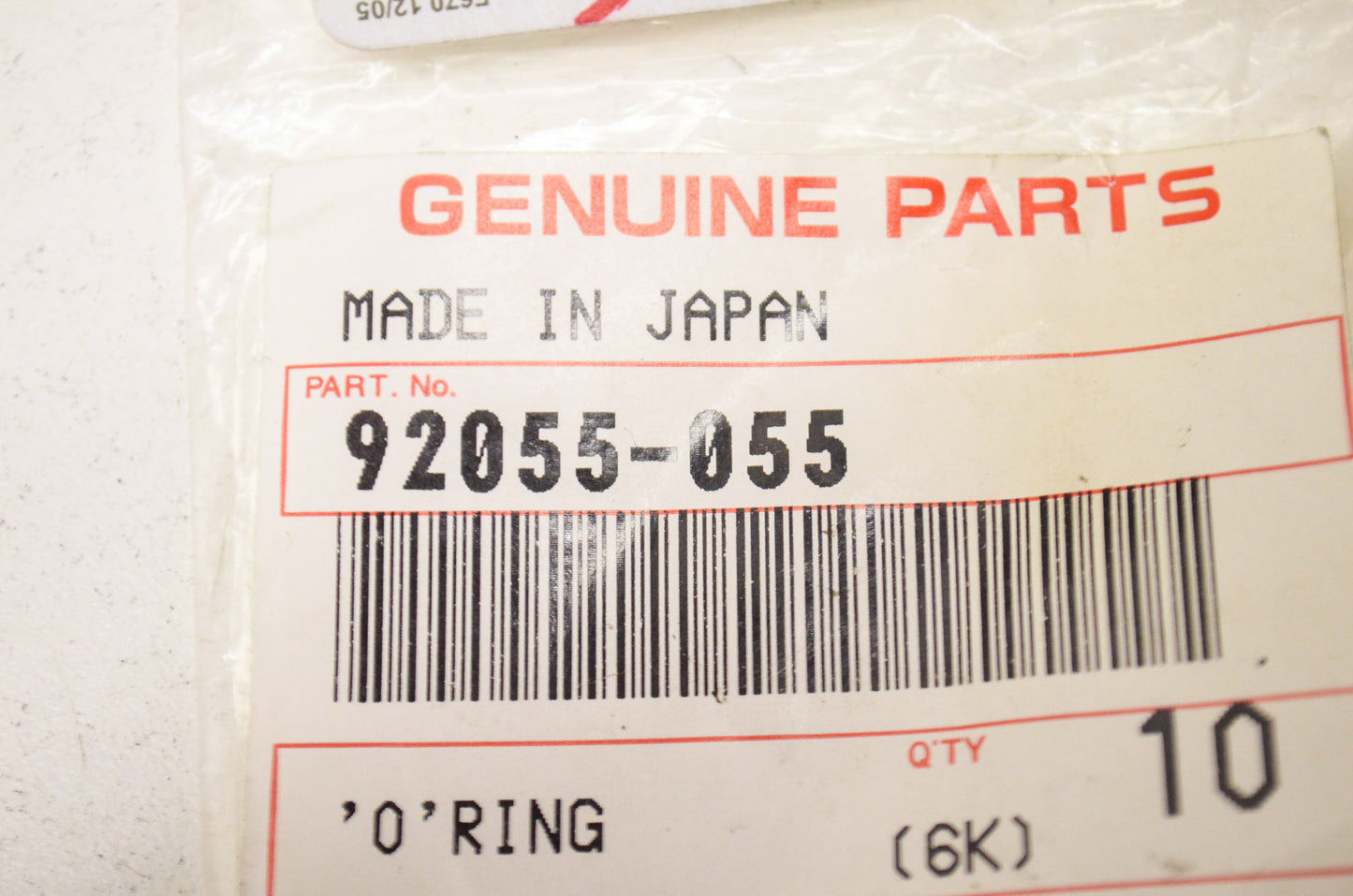OEM Kawasaki 92055-055 O-Ring Qty 2 NOS