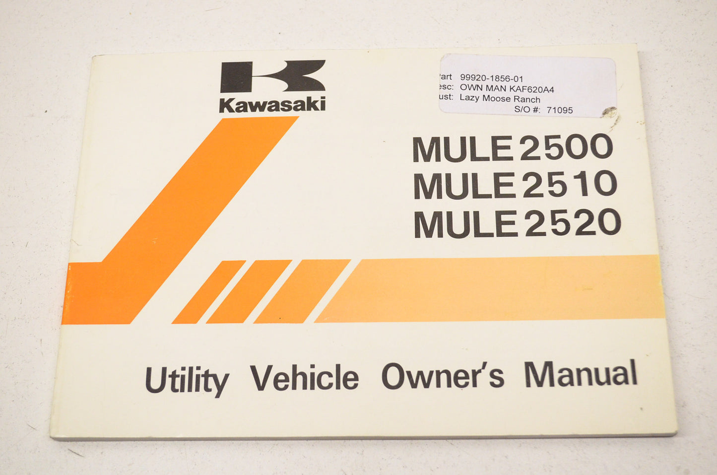 OEM Kawasaki 99920-1856-01 Owner's Manual KAF620A4 NOS