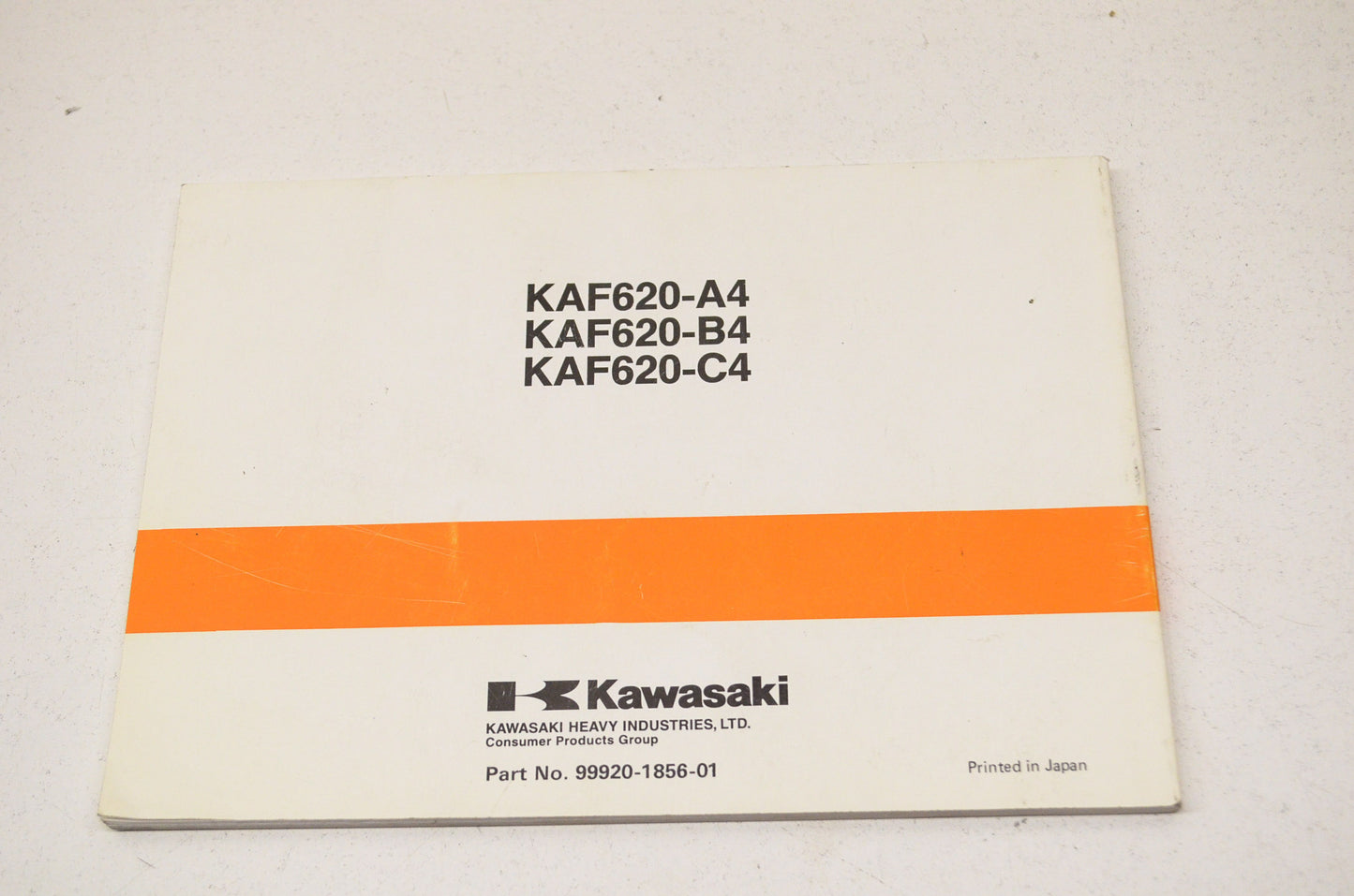 OEM Kawasaki 99920-1856-01 Owner's Manual KAF620A4 NOS