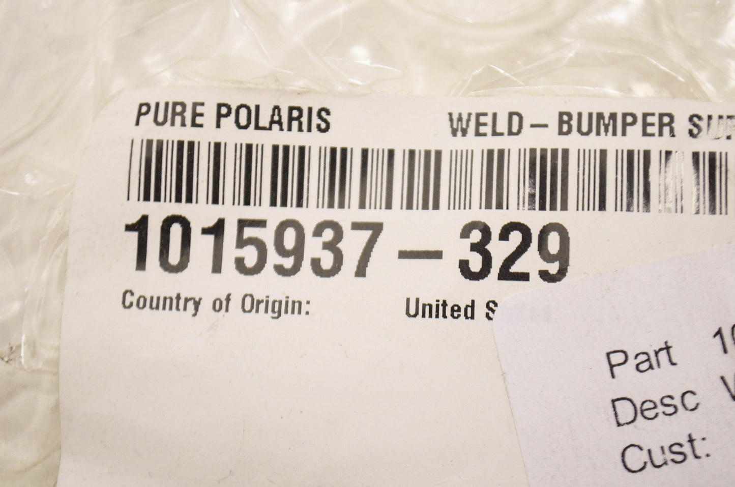 Weld Rear Bumper Support NOS
