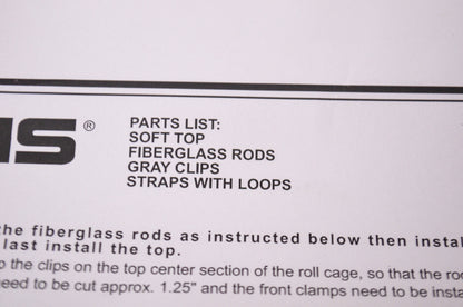 Soft Top Assembly NOS