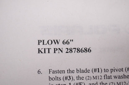 66' Sno-Glide Poly Plow Blade NOS