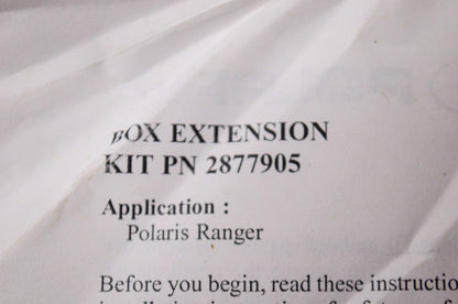OEM Polaris 2877905 Extension Bed Wall NOS
