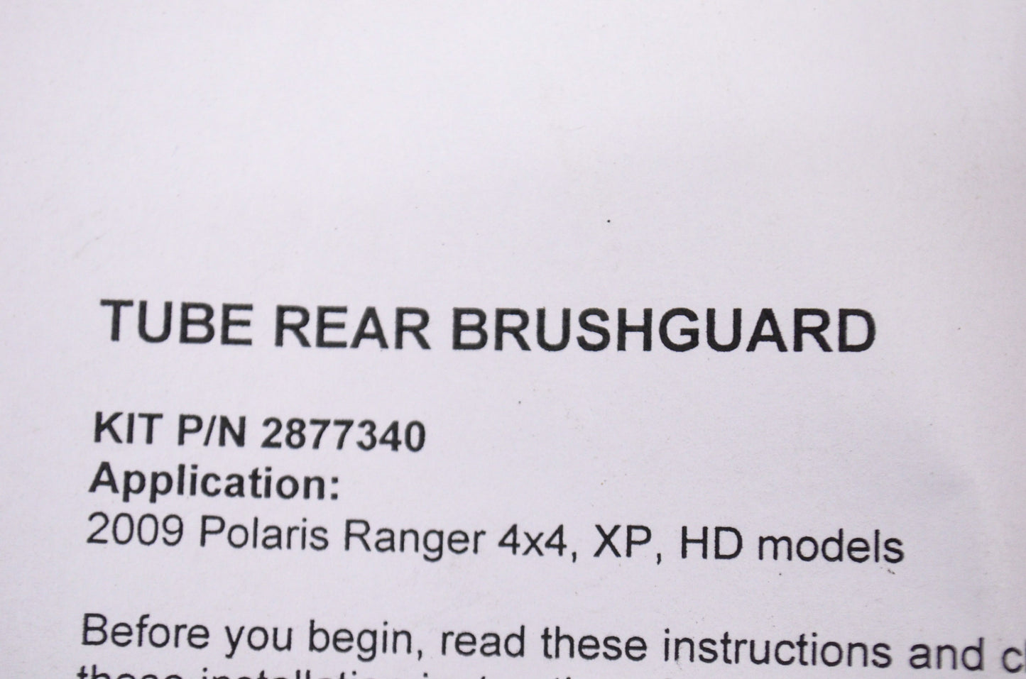 Rear Brush Guard NOS