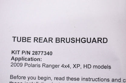 Rear Brush Guard NOS
