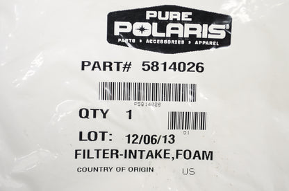 OEM Polaris 5814026 Foam Intake Filter NOS