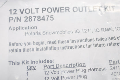 12V Power Outlet Kit IQ Rush NOS