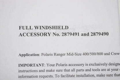 Full Poly Windshield Ranger NOS