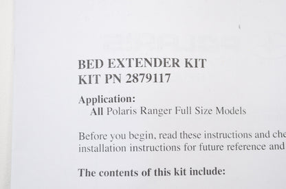 Lock & Ride Bed Extender/Divider Ranger NOS