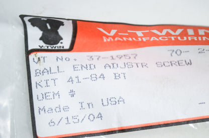 New V-Twin Clutch Ball End Adjuster Screw Kit 41-84 Big Twin NOS