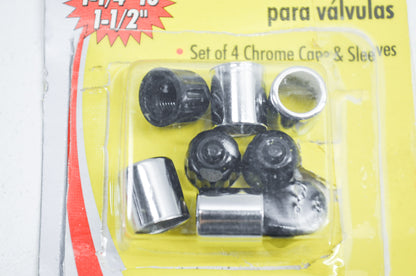 1-1/4' To 1-1/2' Chrome Valve Sleeves Qty 4 NOS