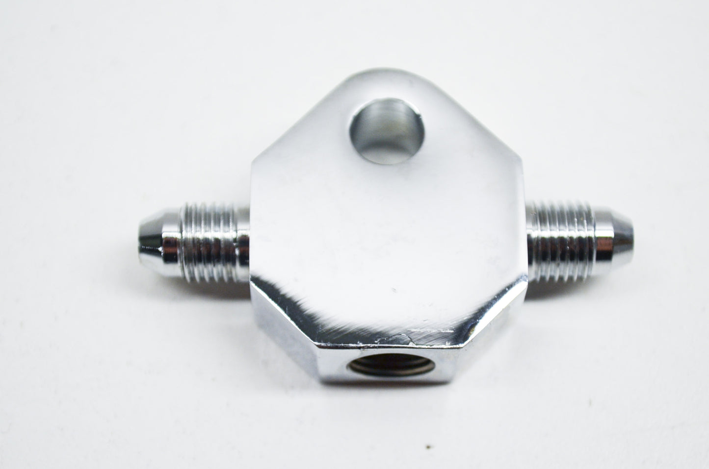 New V-Twin Brake Line Tee Chrome NOS