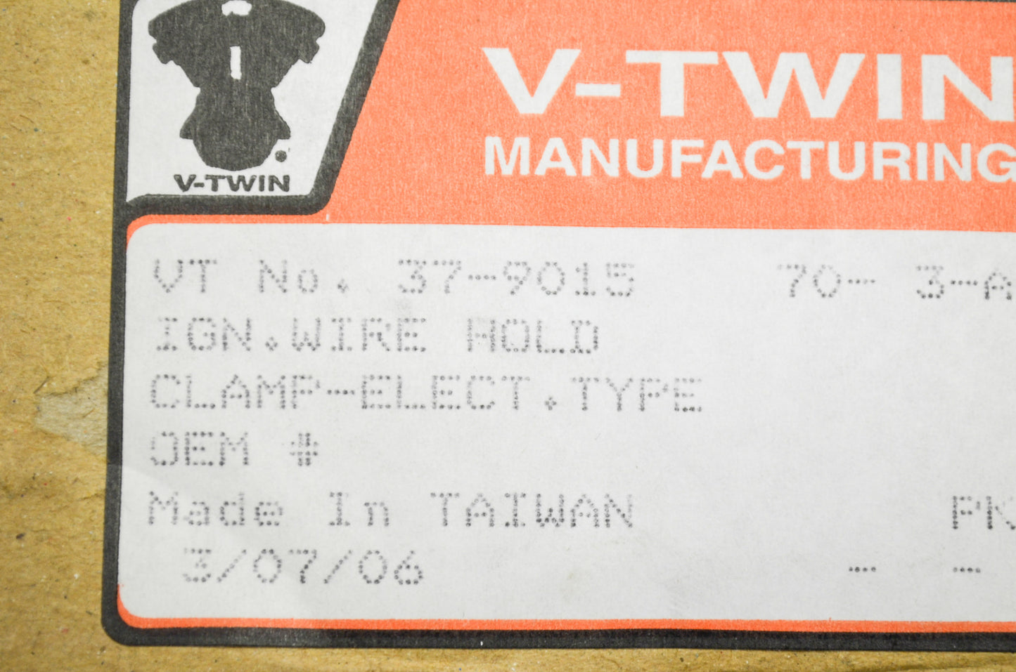 V-Twin 37-9015 Electronic Ignition Wire Hold Down Clamp Qty 3 NOS