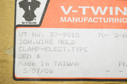 V-Twin 37-9015 Electronic Ignition Wire Hold Down Clamp Qty 3 NOS